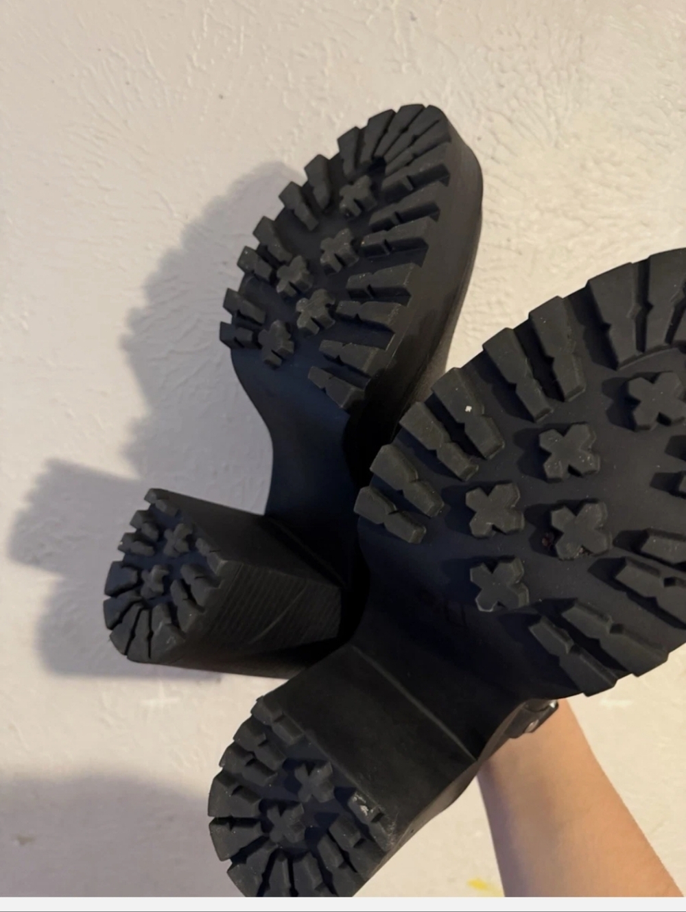 💥SALE💥Torrid Black Lug Sole Chunky Heel Ankle Boots - Picture 10 of 11